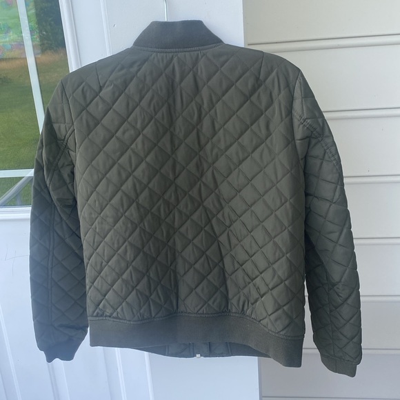 Levi’s diamond Quilted army green fall jacket size medium - Picture 3 of 10